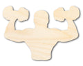 Unfinished Body Builder Shape | DIY Craft Cutout | up to 46" DIY