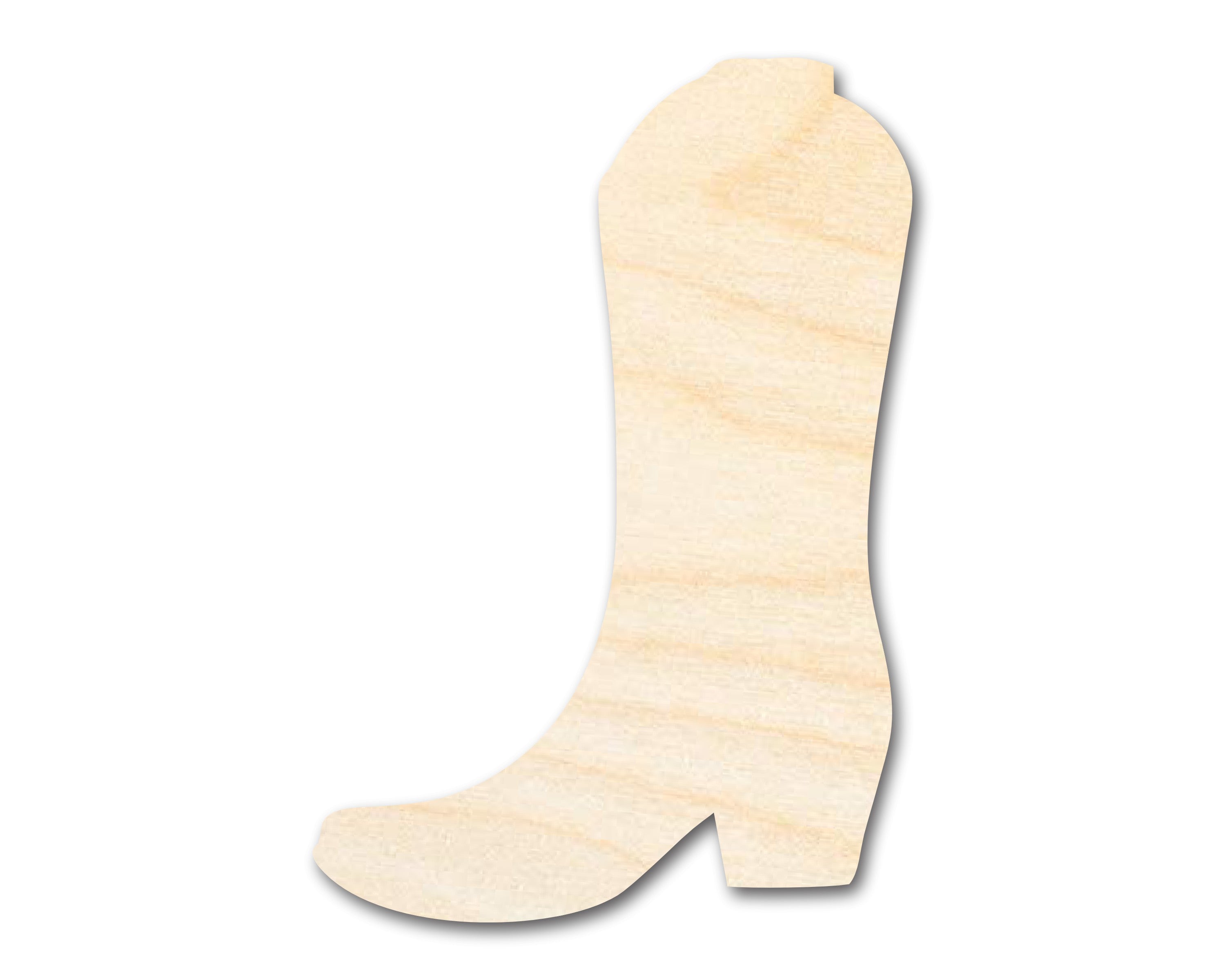 Unfinished Wood Cowboy Boot Silhouette | DIY Craft Cutout | up to 46" DIY