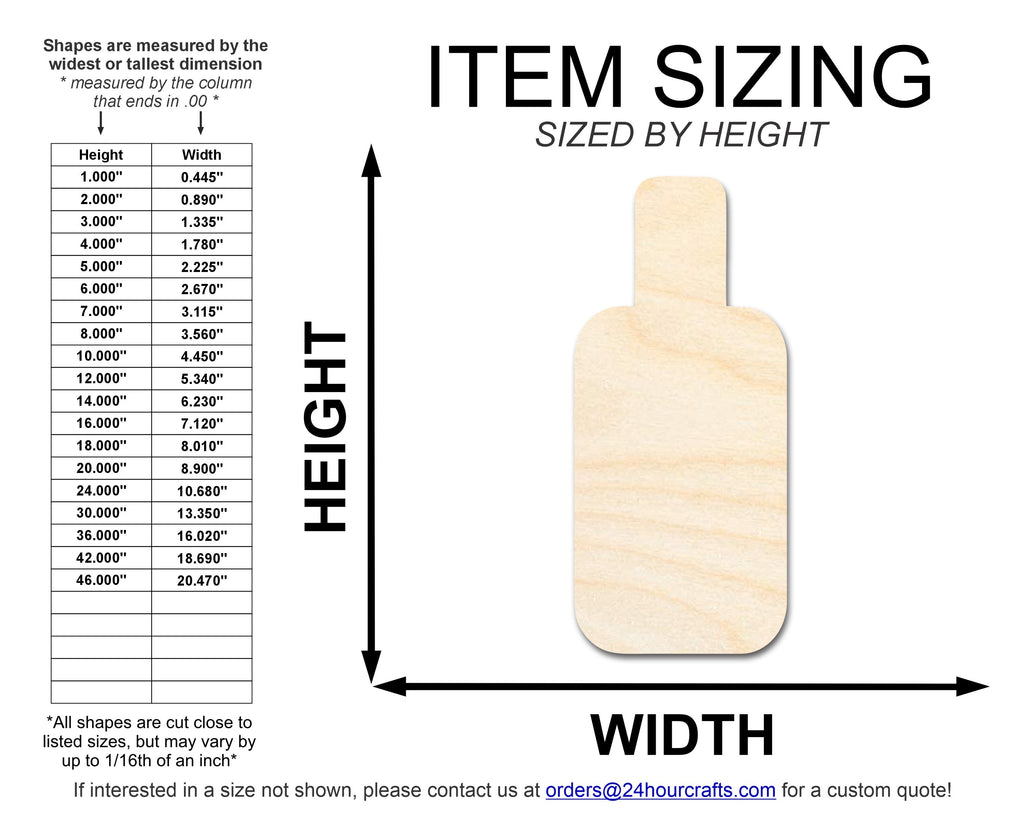 Unfinished Sunscreen Bottle Shape | DIY Craft Cutout | up to 46" DIY