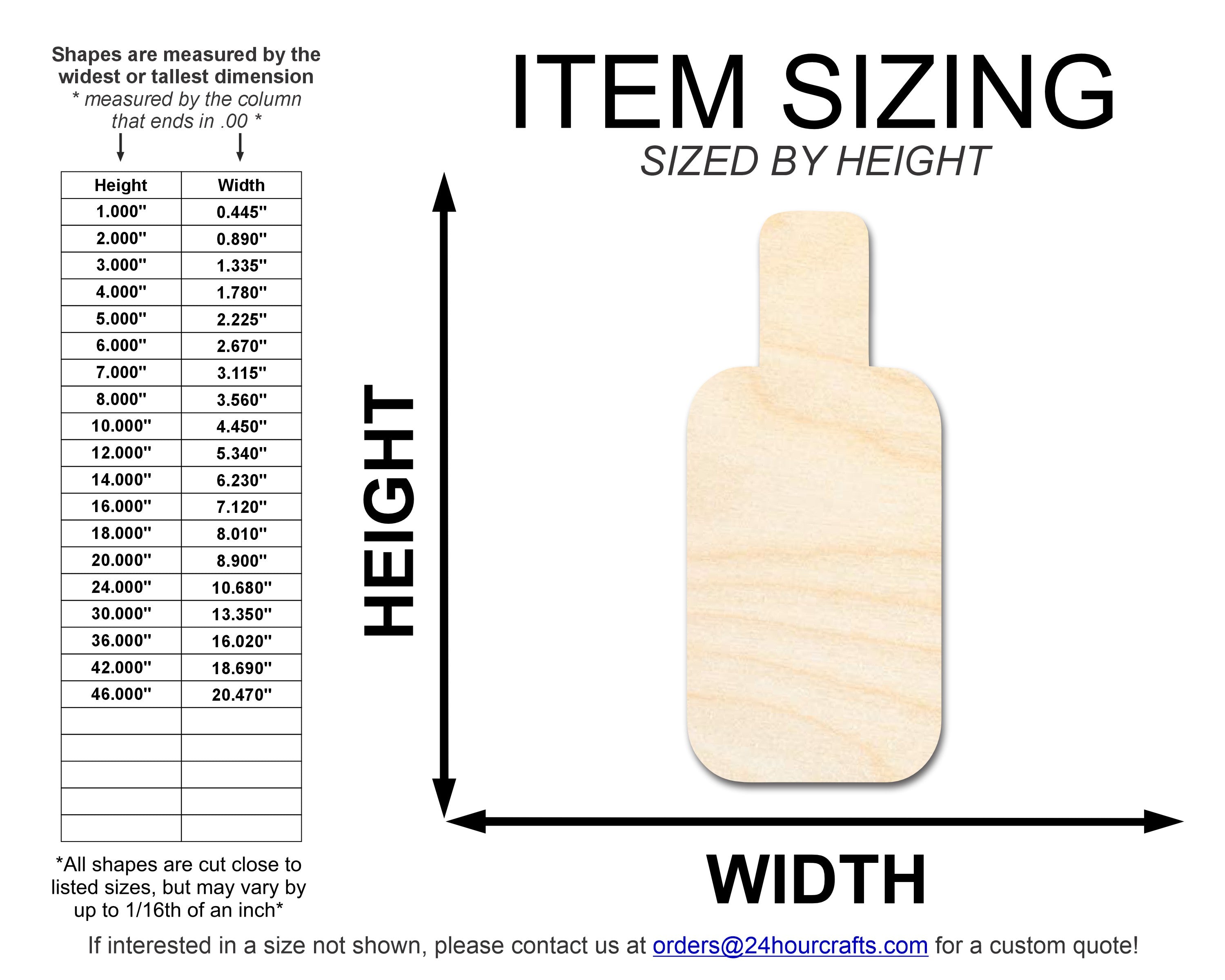 Unfinished Sunscreen Bottle Shape | DIY Craft Cutout | up to 46" DIY