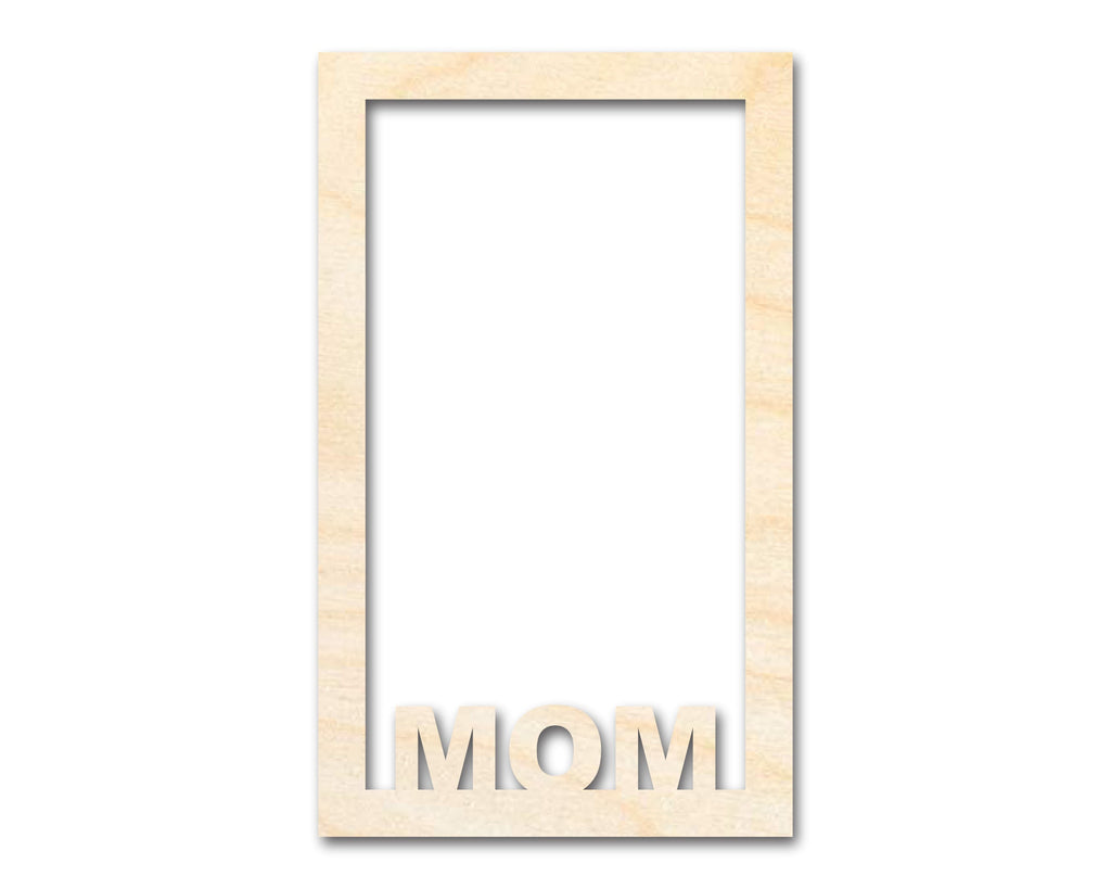 Unfinished Mom Frame Shape | DIY Craft Cutout | up to 46" DIY