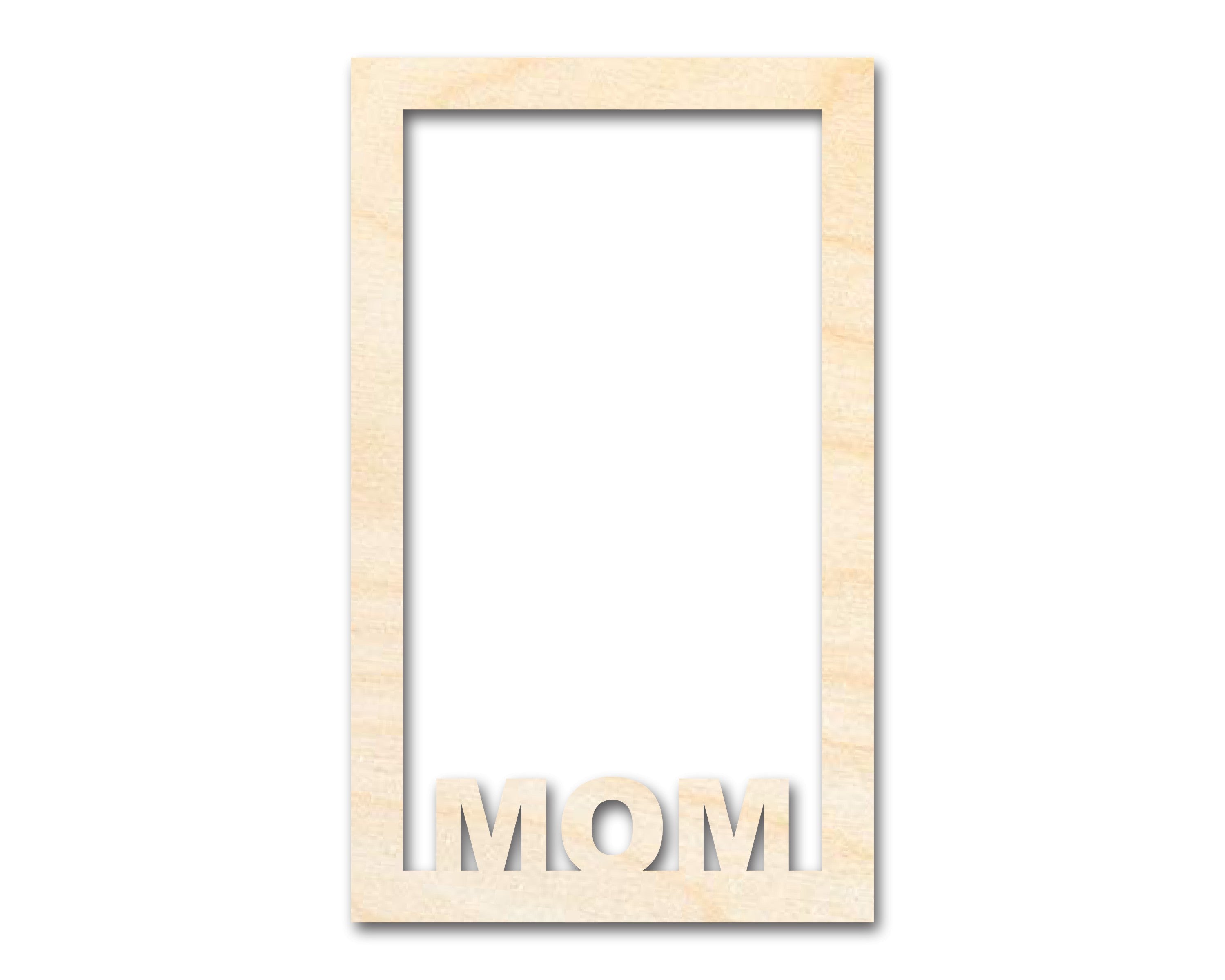 Unfinished Mom Frame Shape | DIY Craft Cutout | up to 46" DIY
