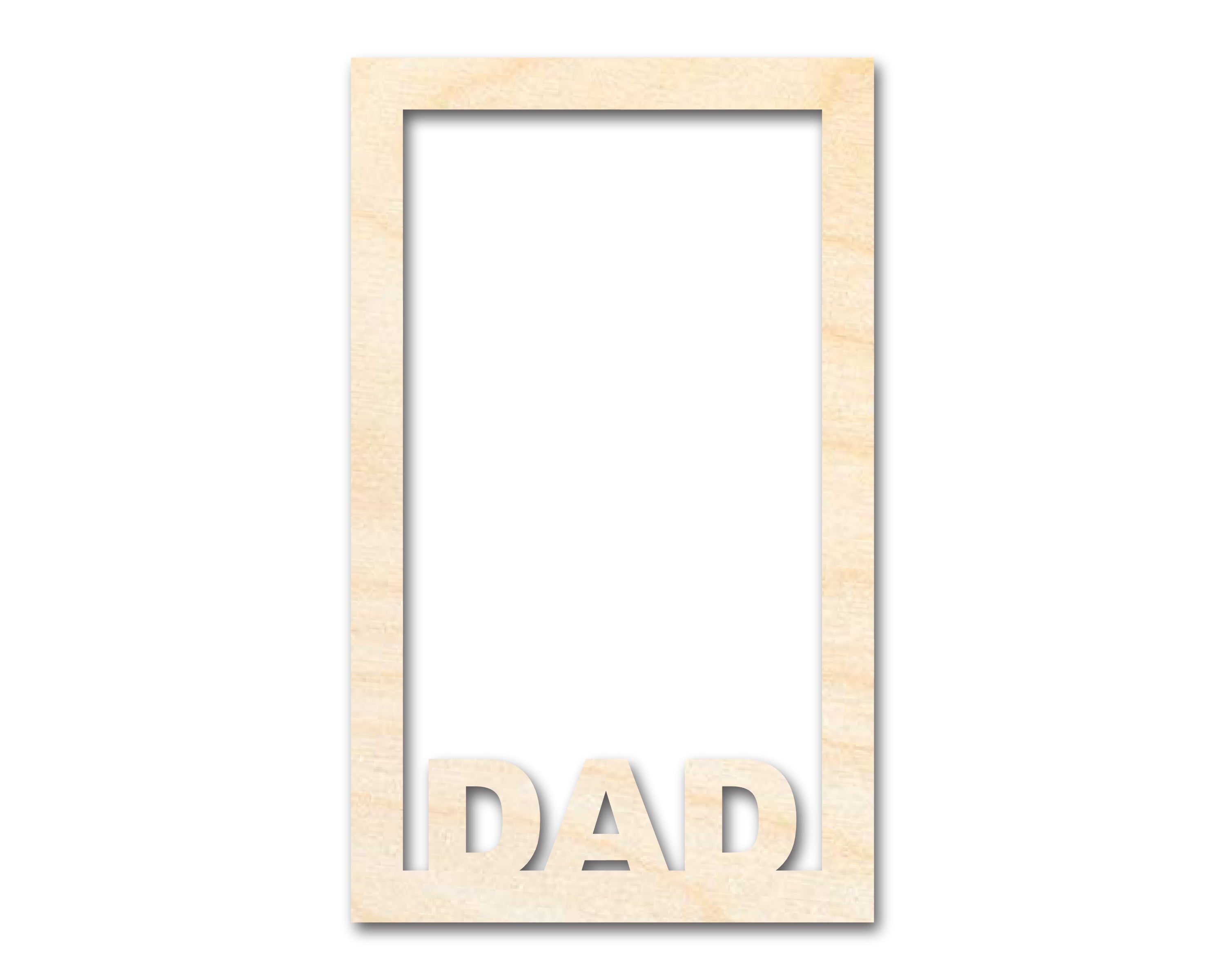 Unfinished Dad Frame Shape | DIY Craft Cutout | up to 46" DIY