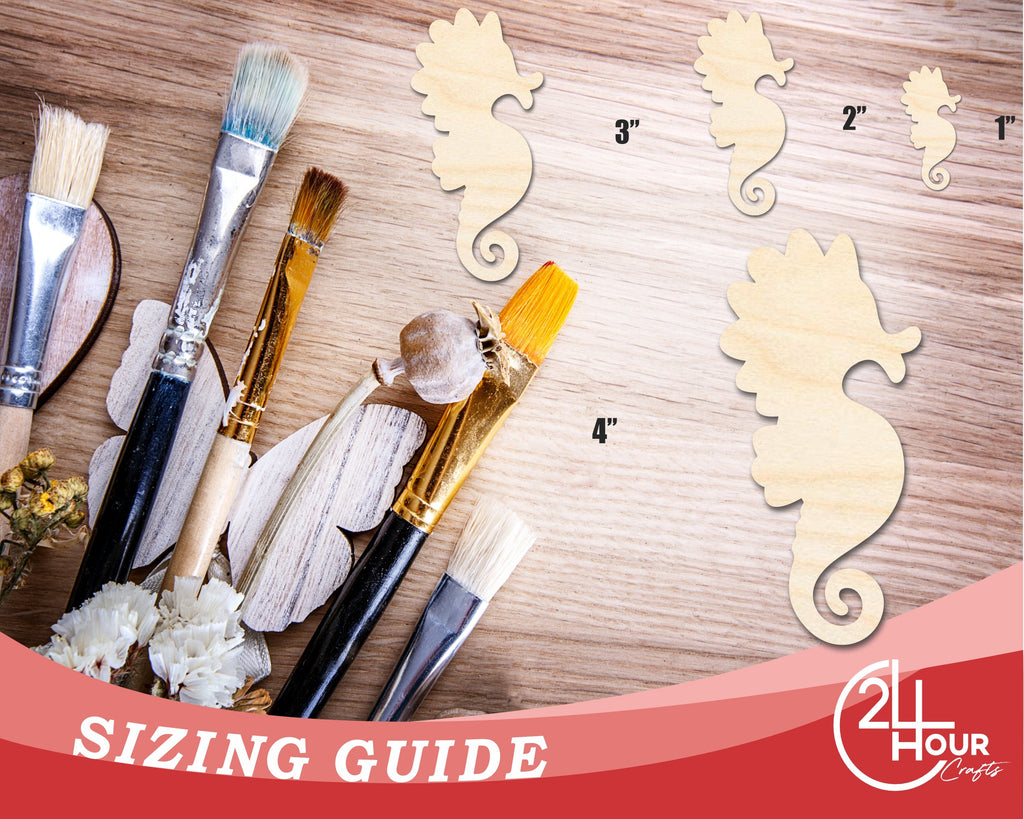 Unfinished Cute Seahorse Shape | DIY Craft Cutout | up to 46" DIY