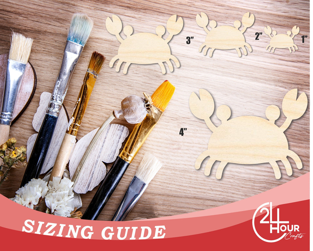 Unfinished Cute Crab Shape | DIY Craft Cutout | up to 46" DIY