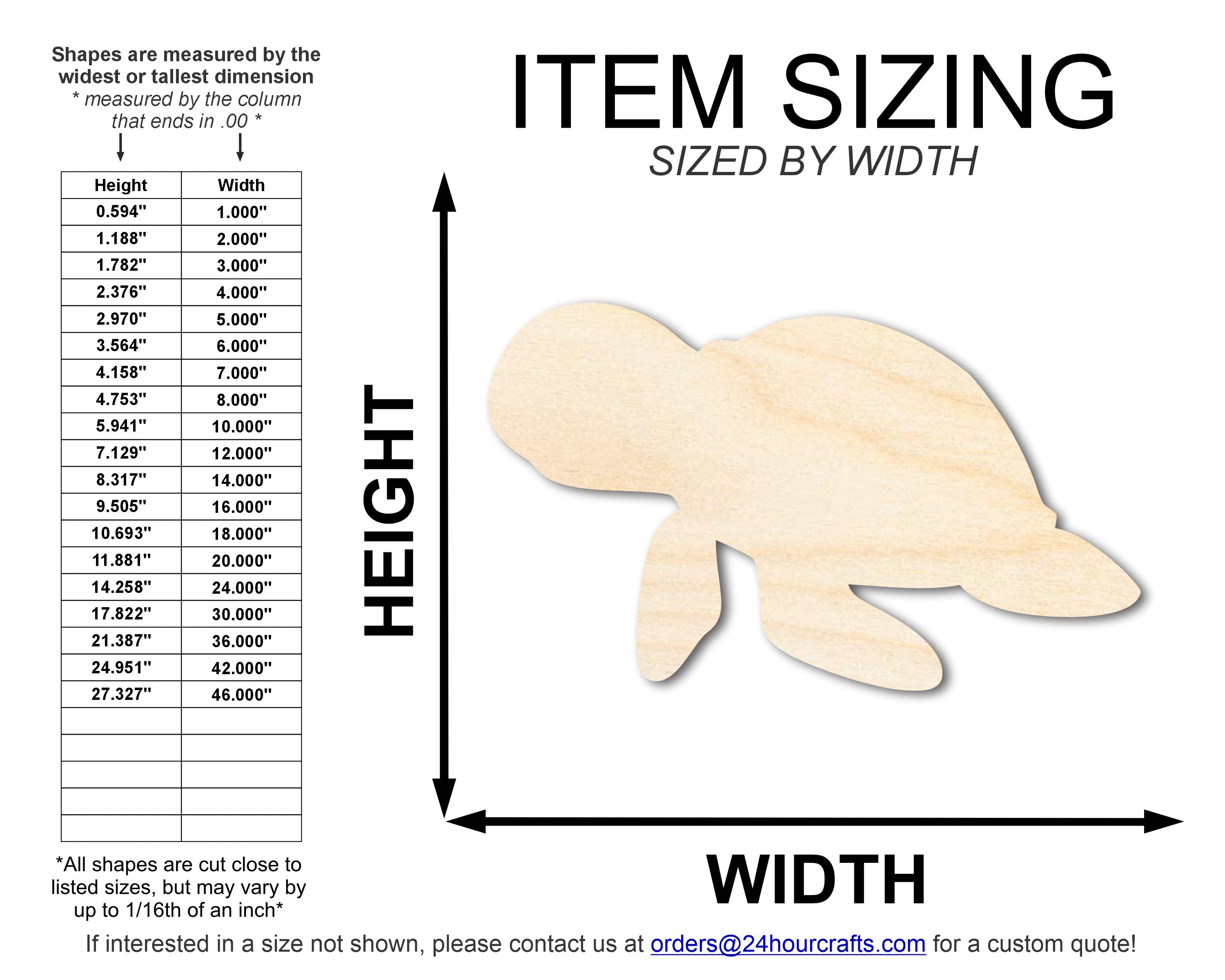 Unfinished Cute Sea Turtle Shape | DIY Craft Cutout | up to 46" DIY