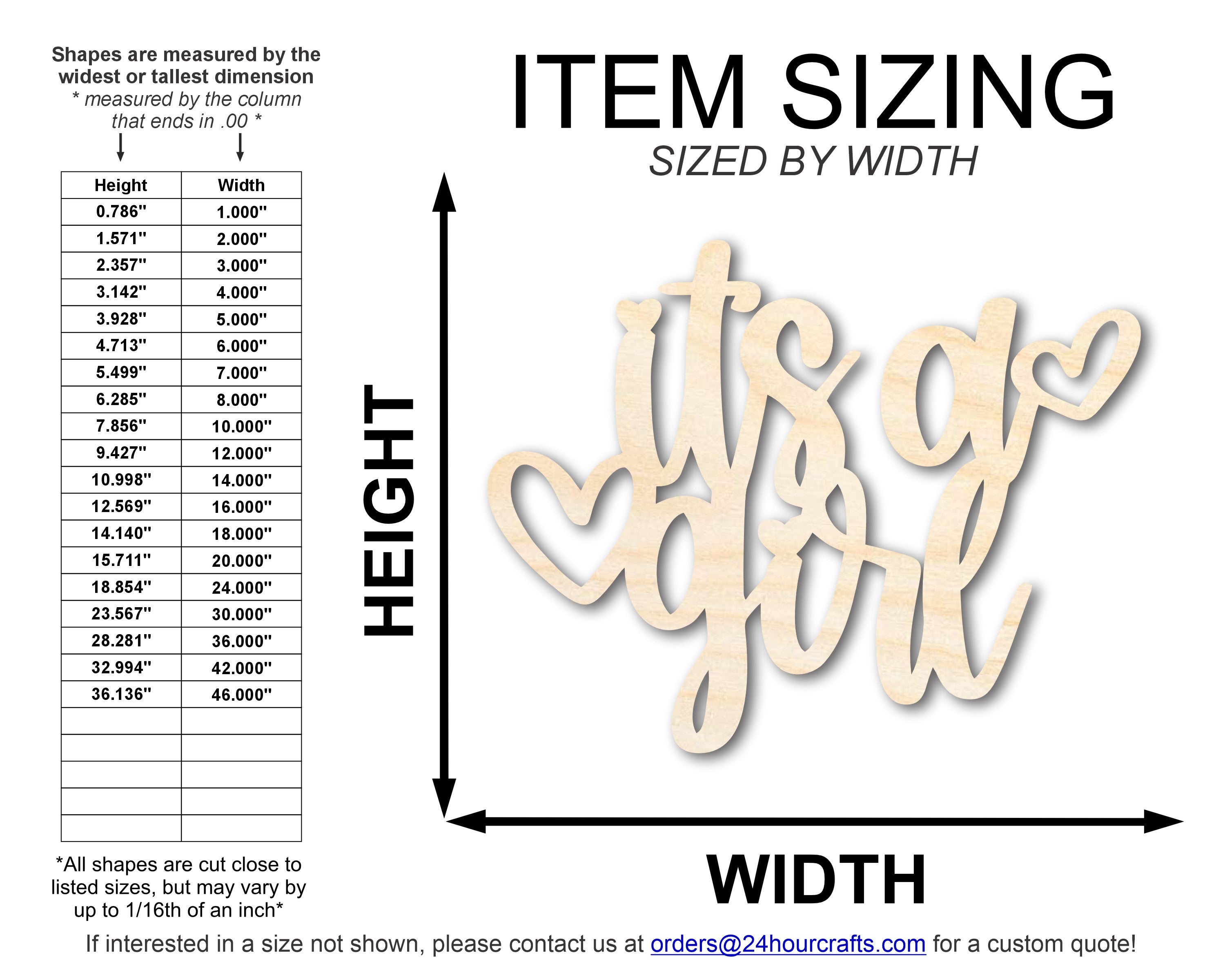 Unfinished Its A Girl Sign Shape | DIY Craft Cutout | up to 46" DIY