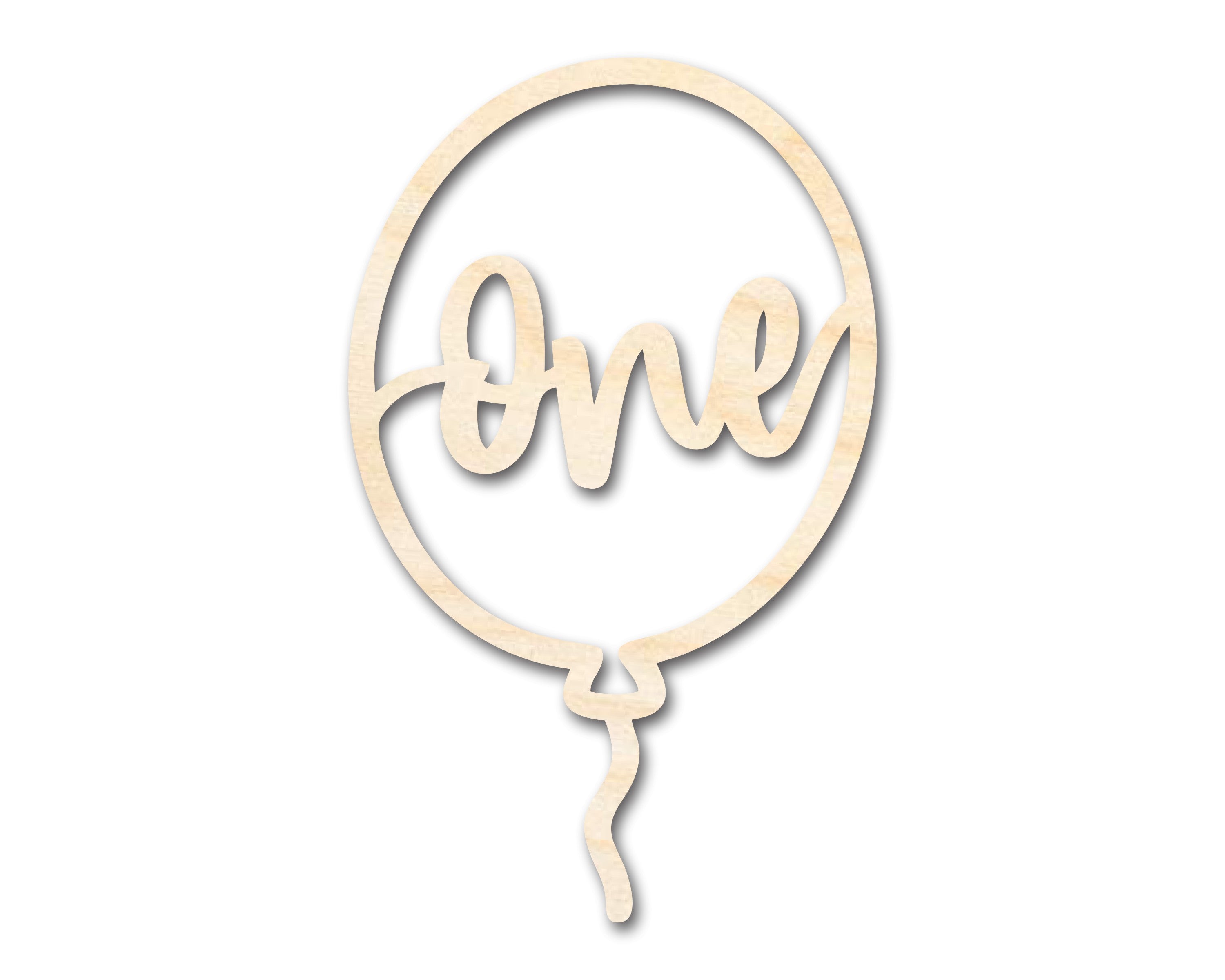 Unfinished One Balloon Shape | DIY Craft Cutout | up to 46" DIY