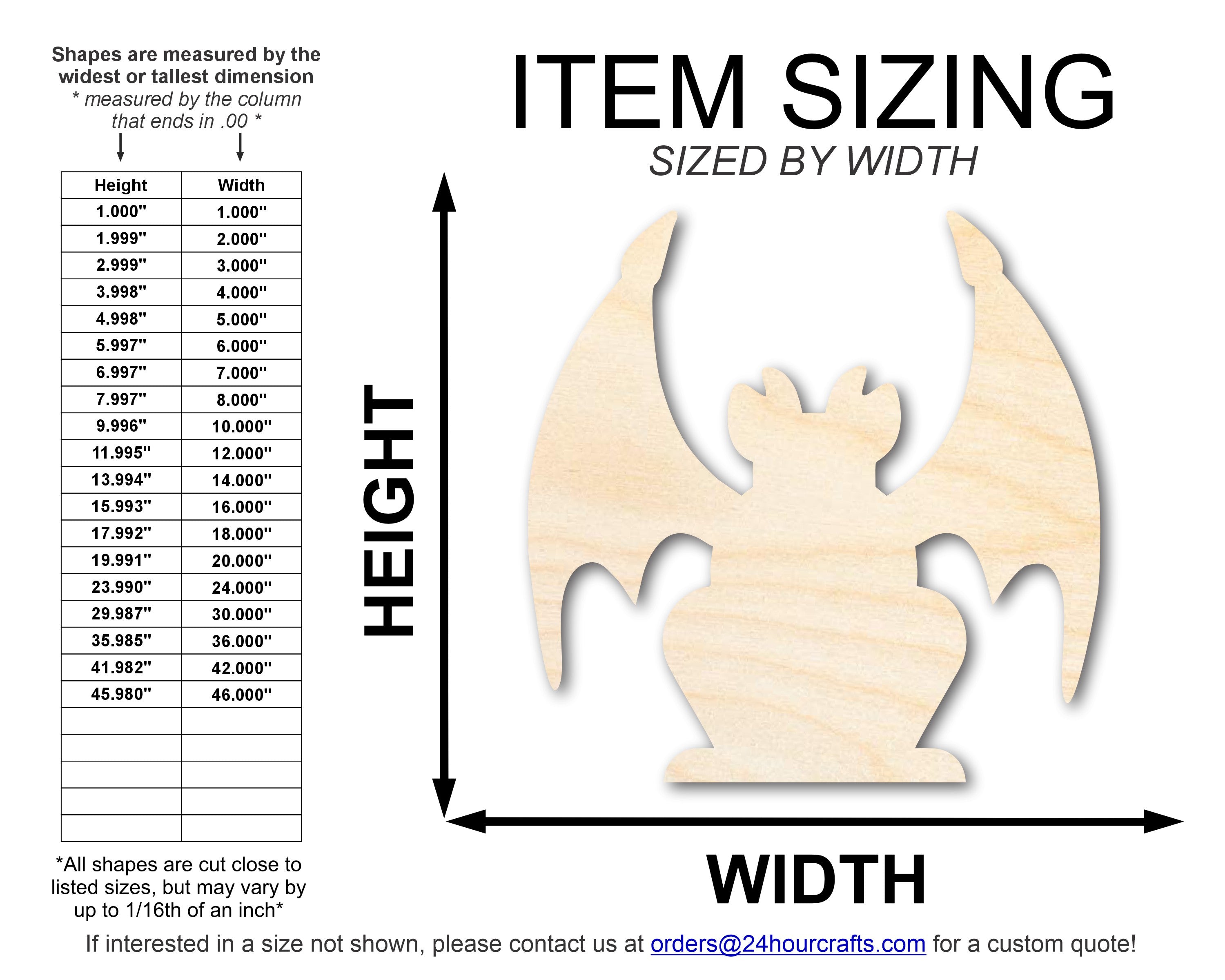 Unfinished Gargoyle Shape | DIY Craft Cutout | up to 46" DIY