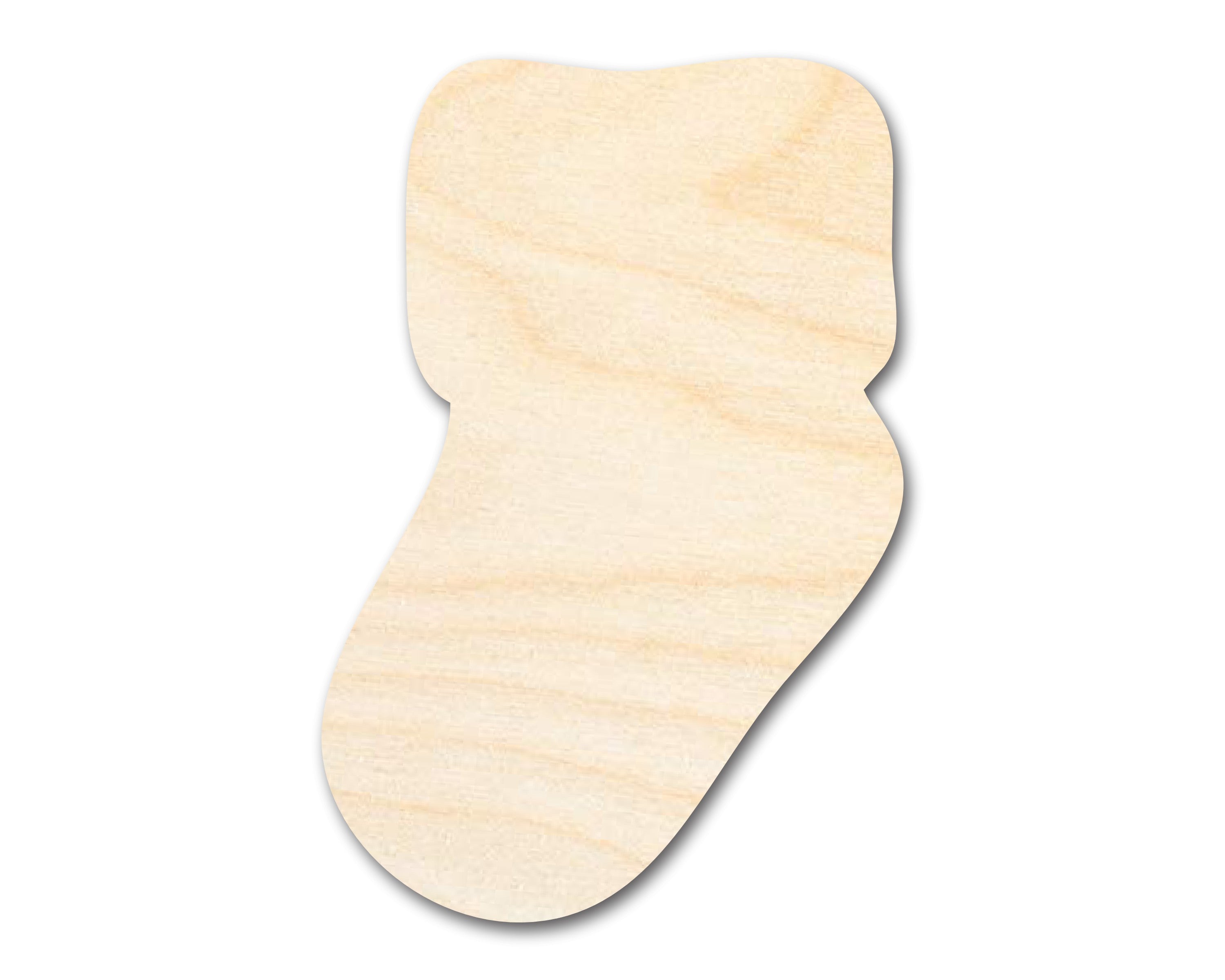 Unfinished Wood Baby Sock Shape | DIY Craft Cutout | up to 46" DIY