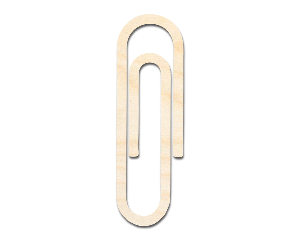 Unfinished Wood Paper Clip Shape | DIY Craft Cutout | up to 46" DIY
