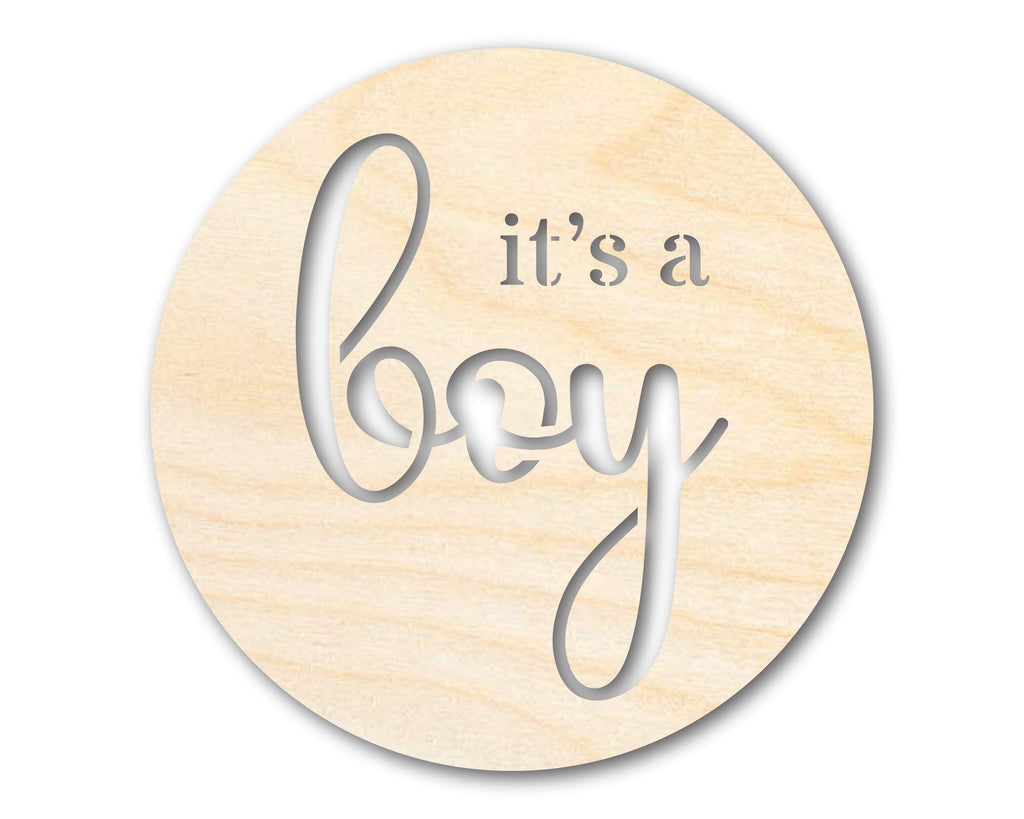 Unfinished Wood It's A Boy Cutout | DIY Craft Shape | up to 46" DIY