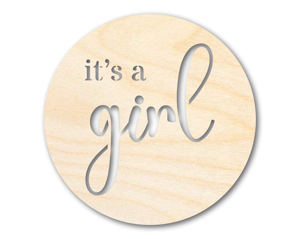 Unfinished Wood It's A Girl Cutout | DIY Craft Shape | up to 46" DIY