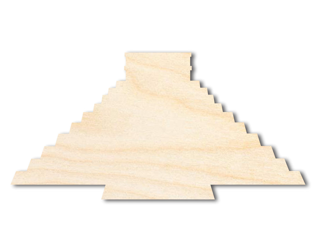 Unfinished Wood Chichen Itza Shape | DIY Craft Cutout | up to 46" DIY