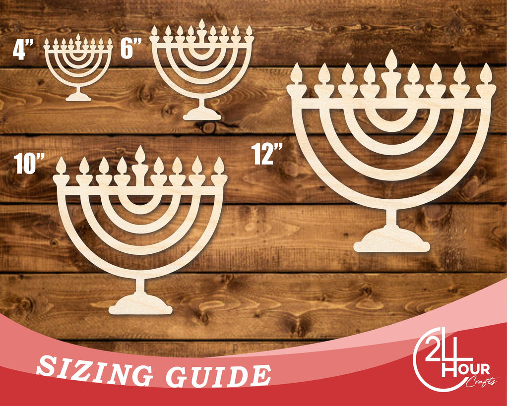 Unfinished Wood Hanukkah Shape | DIY Craft Cutout | up to 46" DIY