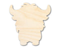 Unfinished Wood Cute Highland Cow Shape | DIY Craft Cutout | up to 46" DIY
