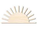 Unfinished Wood Boho Half Sun Shape | DIY Craft Cutout | up to 46" DIY
