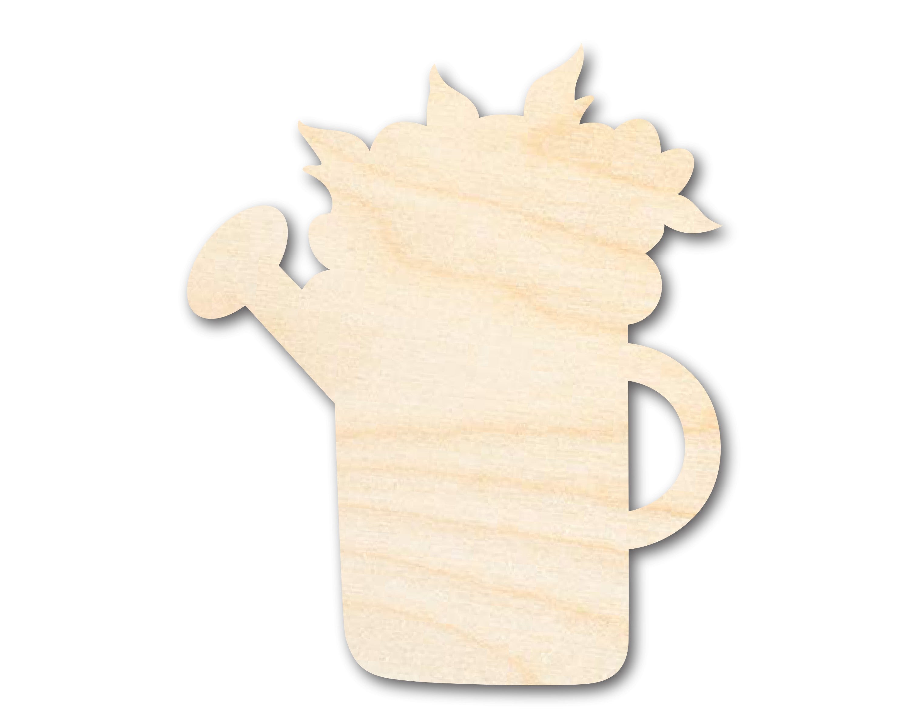 Unfinished Wood Floral Watering Can Shape | DIY Craft Cutout | up to 46" DIY