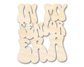 Unfinished Wood In My Senior Era Cutout | DIY Craft Shape | up to 46" DIY