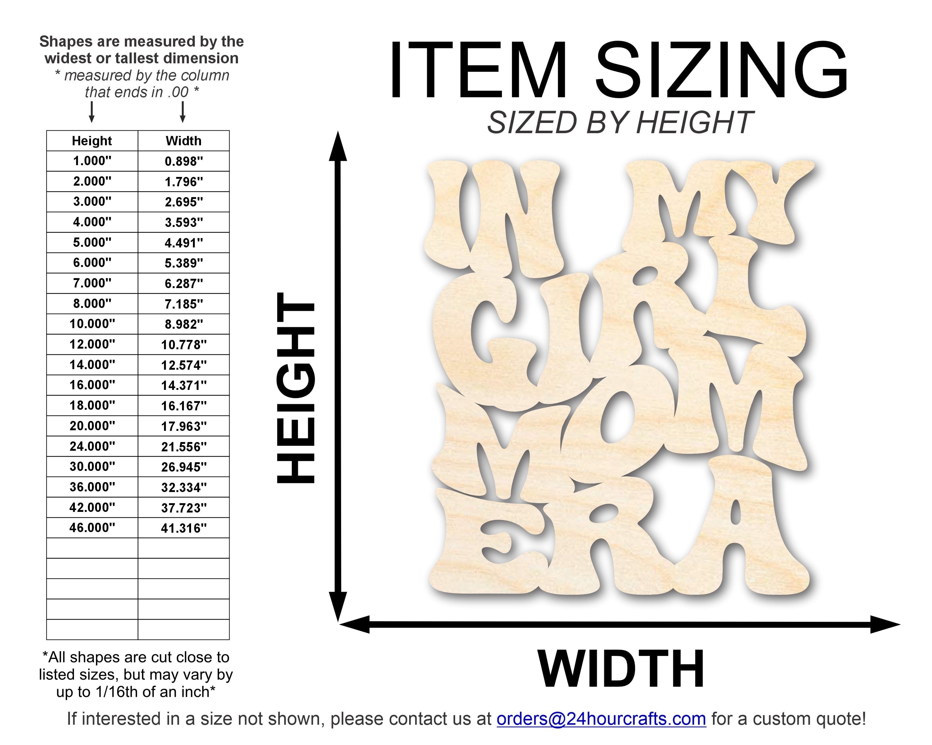 Unfinished Wood In My Girl Mom Era Cutout | DIY Craft Shape | up to 46" DIY