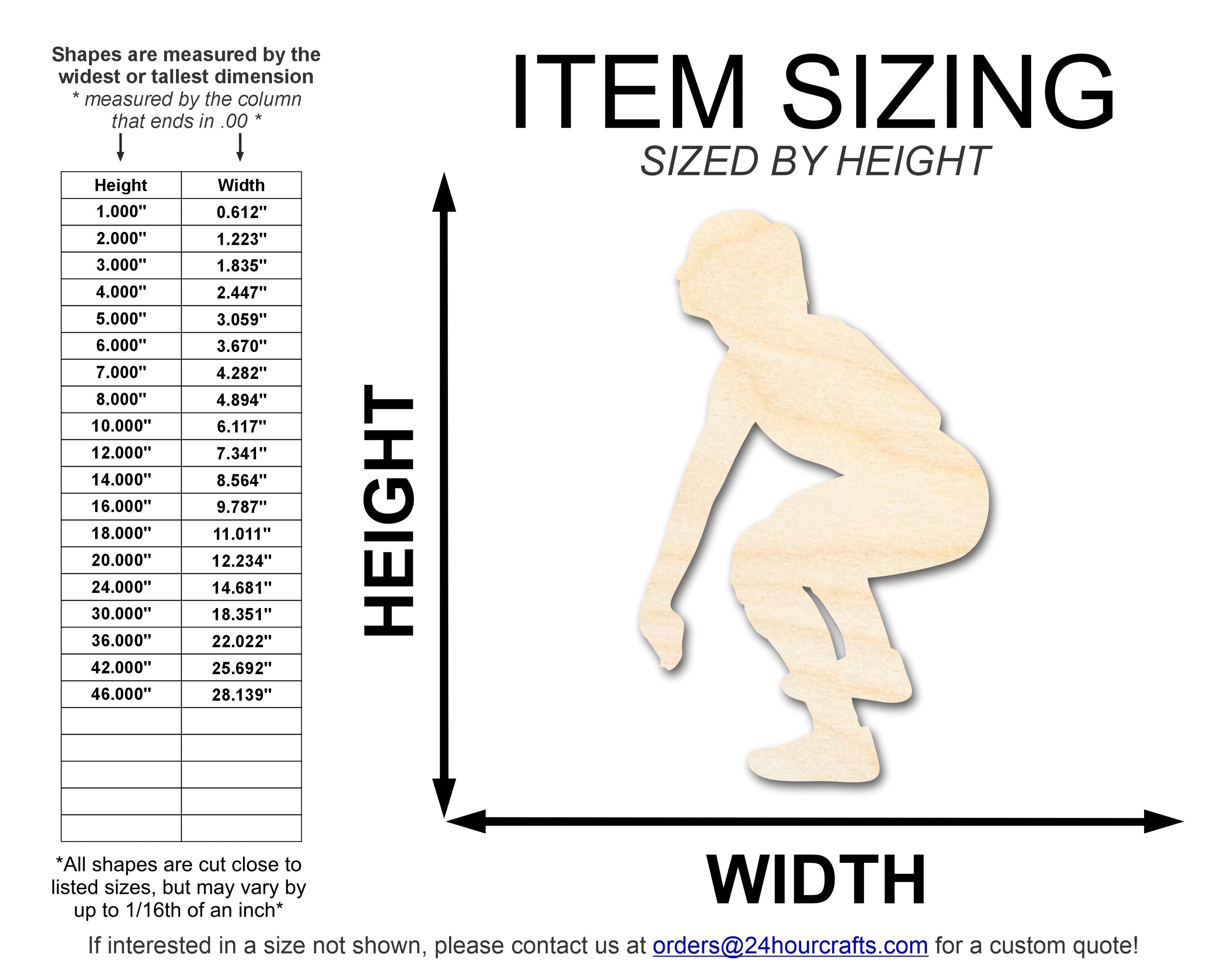 Unfinished Wood Volleyball Bump Shape | DIY Craft Cutout | up to 46" DIY