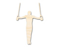 Unfinished Wood Gymnastics Iron Cross Shape | DIY Craft Cutout | up to 46" DIY