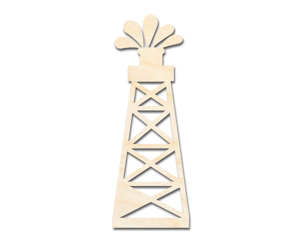 Unfinished Wood Oil Rig Shape | DIY Craft Cutout | up to 46" DIY