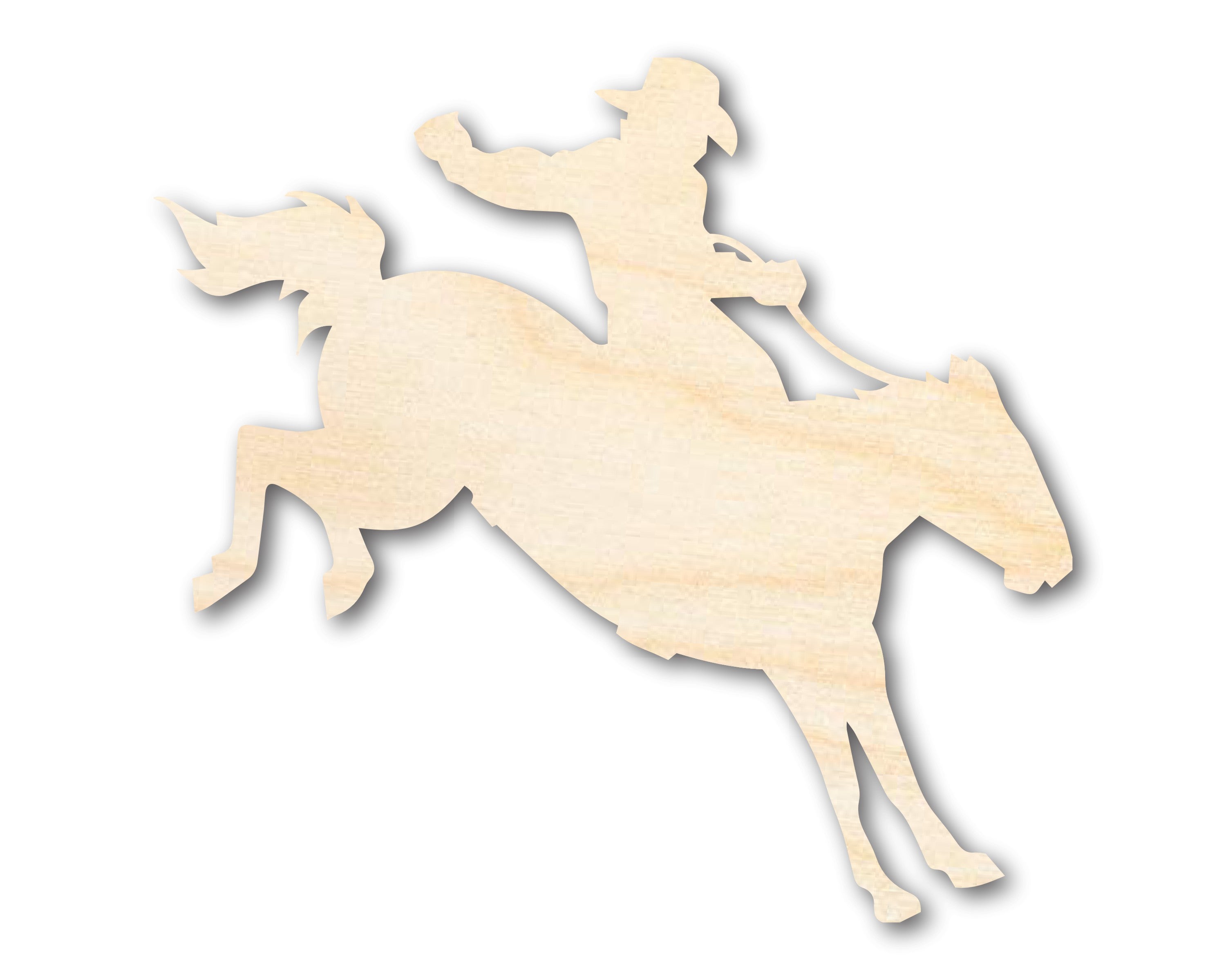 Unfinished Wood Rodeo Cowboy Shape | DIY Craft Cutout | up to 46" DIY