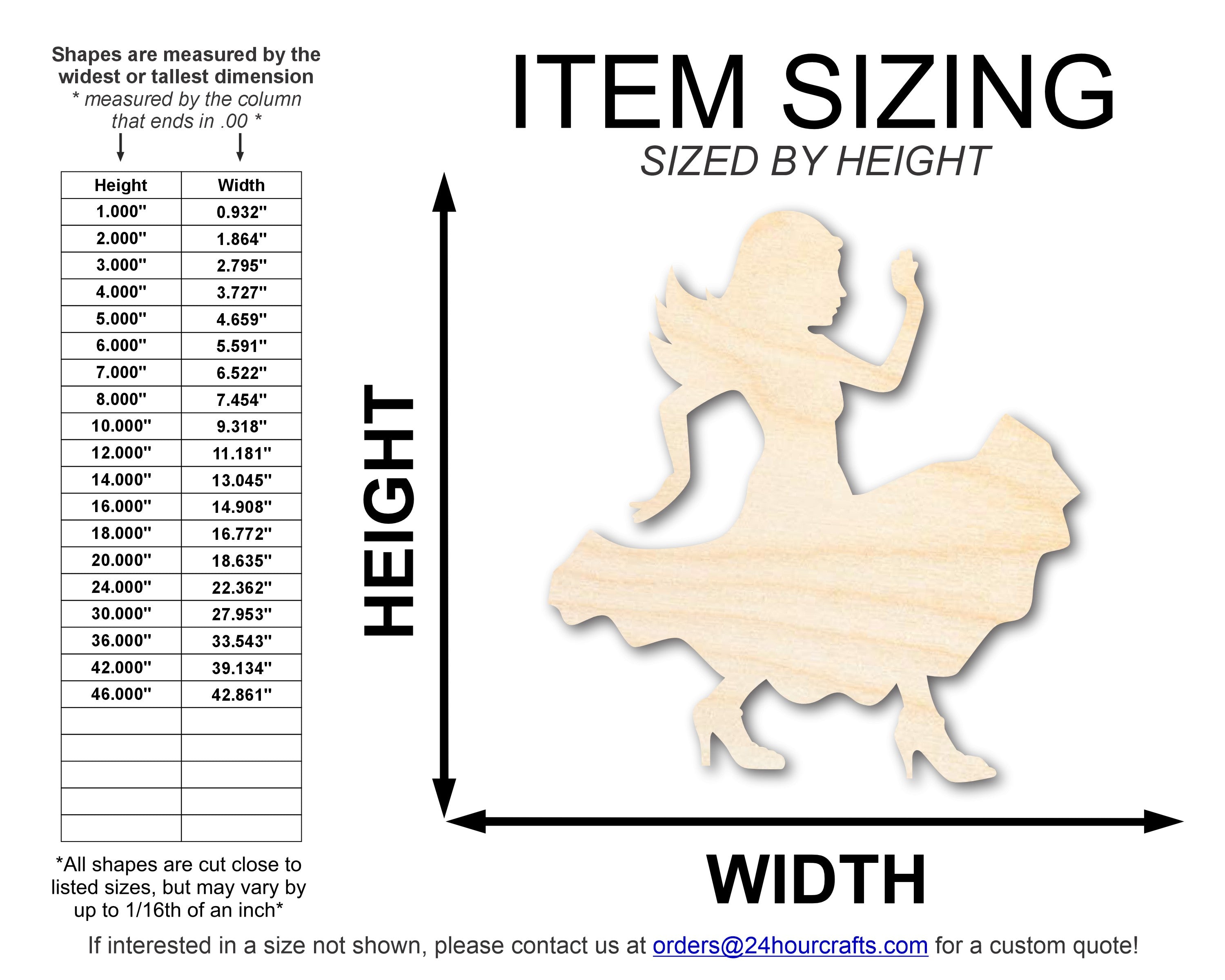 Unfinished Wood Salsa Dancer Shape | DIY Craft Cutout | up to 46" DIY