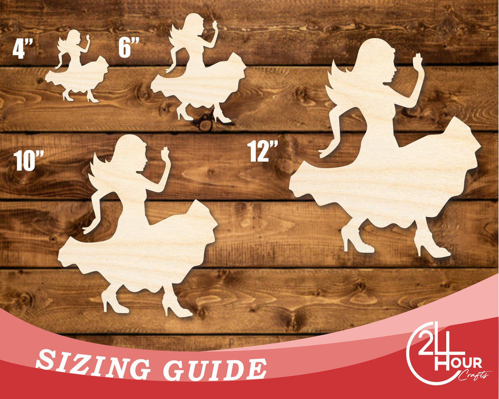 Unfinished Wood Salsa Dancer Shape | DIY Craft Cutout | up to 46" DIY