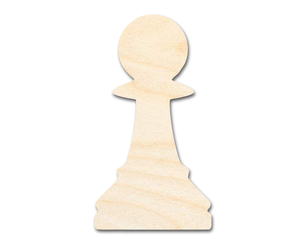 Unfinished Wood Pawn Chess Piece Shape | DIY Craft Cutout | up to 46" DIY