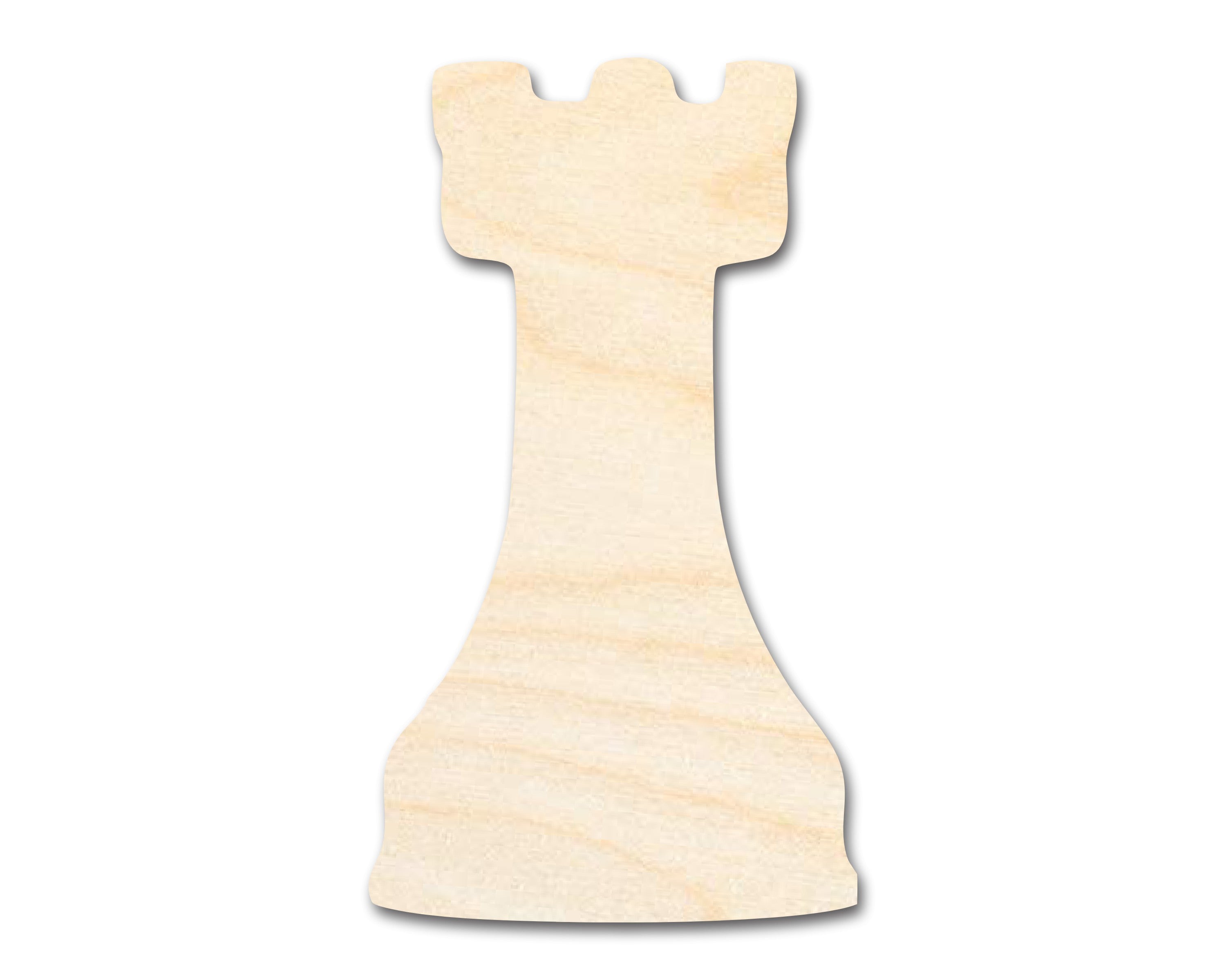 Unfinished Wood Rook Chess Piece Shape | DIY Craft Cutout | up to 46" DIY
