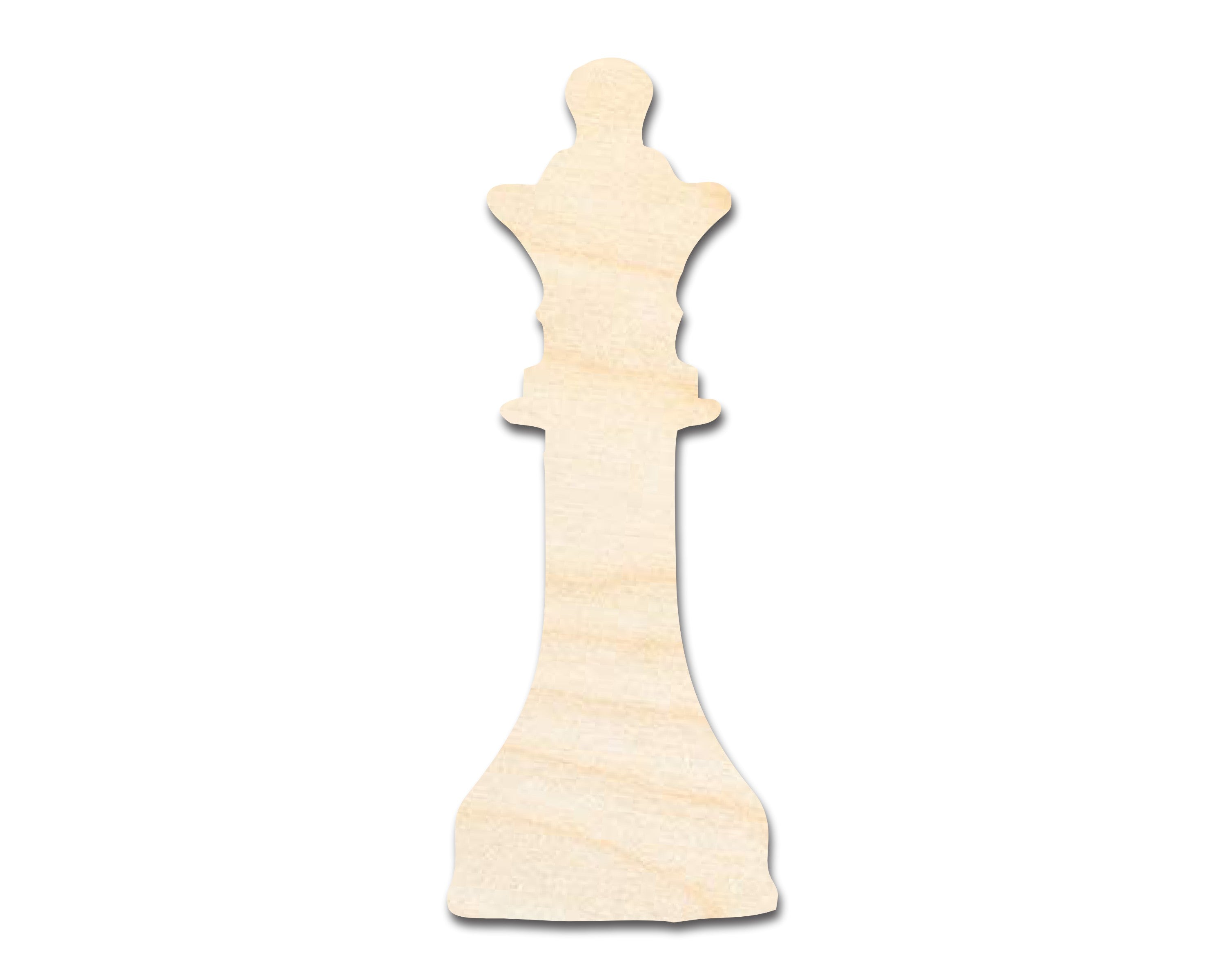 Unfinished Wood Queen Chess Piece Shape | DIY Craft Cutout | up to 46" DIY