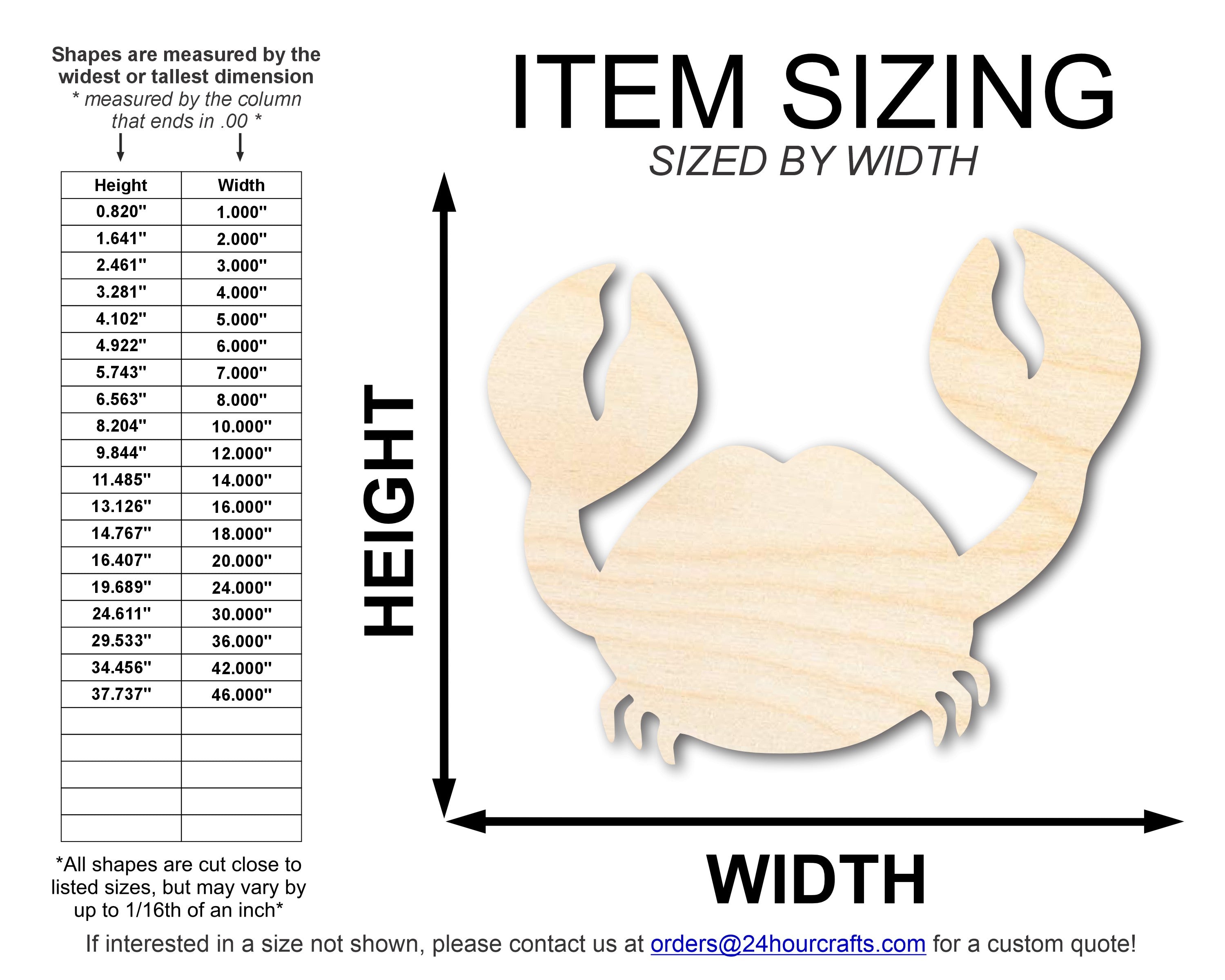 Unfinished Wood Crafty The Crab Shape | DIY Craft Cutout | up to 46" DIY