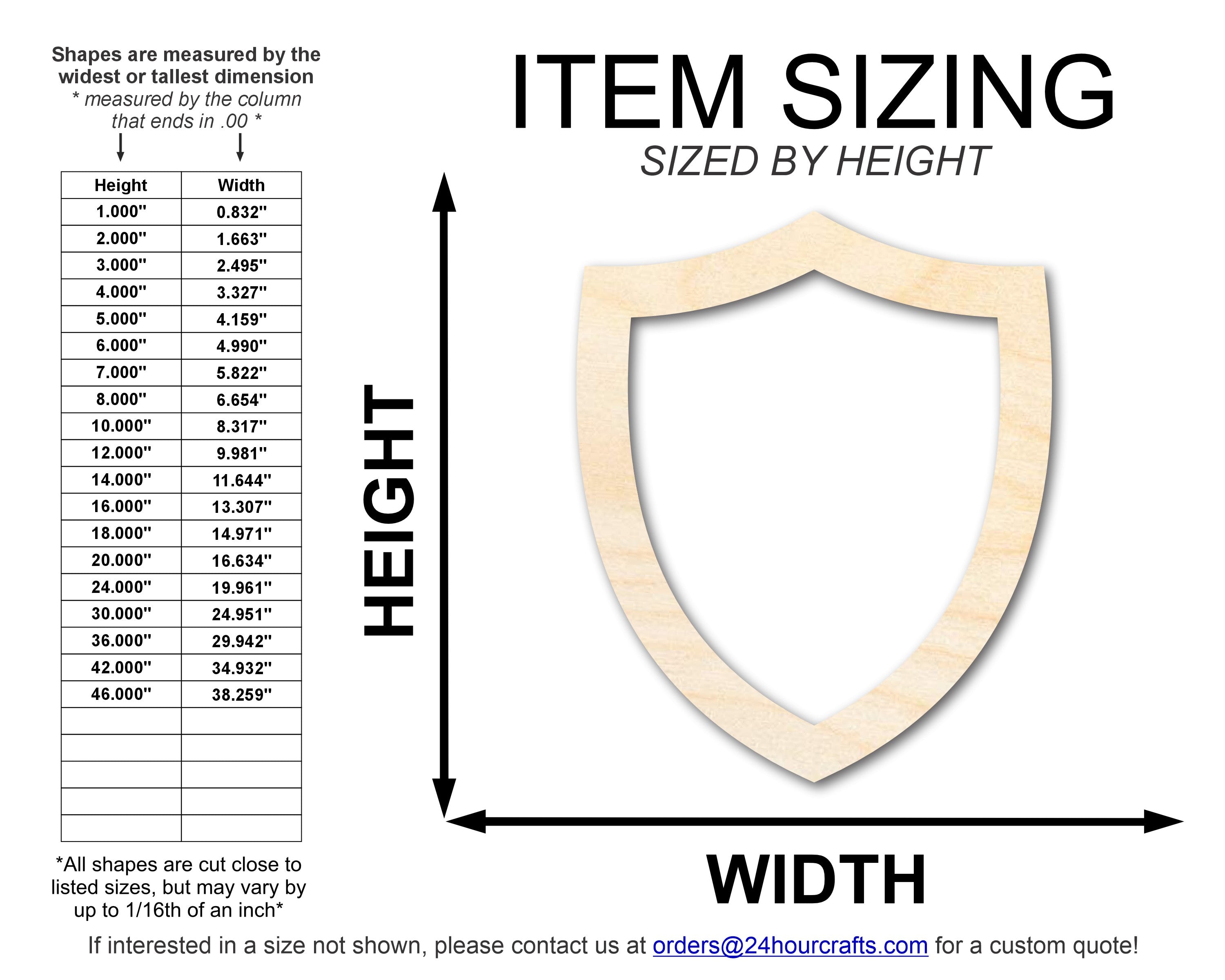 Unfinished Wood Shield Head Outline Shape | DIY Craft Cutout | up to 46" DIY