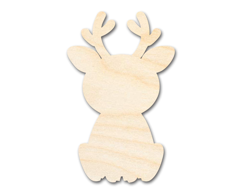 Unfinished Wood Cute Reindeer Shape | DIY Craft Cutout | up to 46" DIY