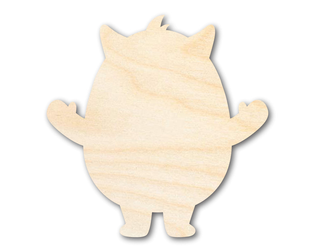 Unfinished Wood Cute Yeti Shape | DIY Craft Cutout | up to 46" DIY
