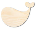 Unfinished Wood Cute Whale Shape | DIY Craft Cutout | up to 46" DIY