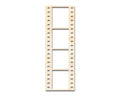 Unfinished Wood Film Strip Shape | DIY Craft Cutout | up to 46" DIY