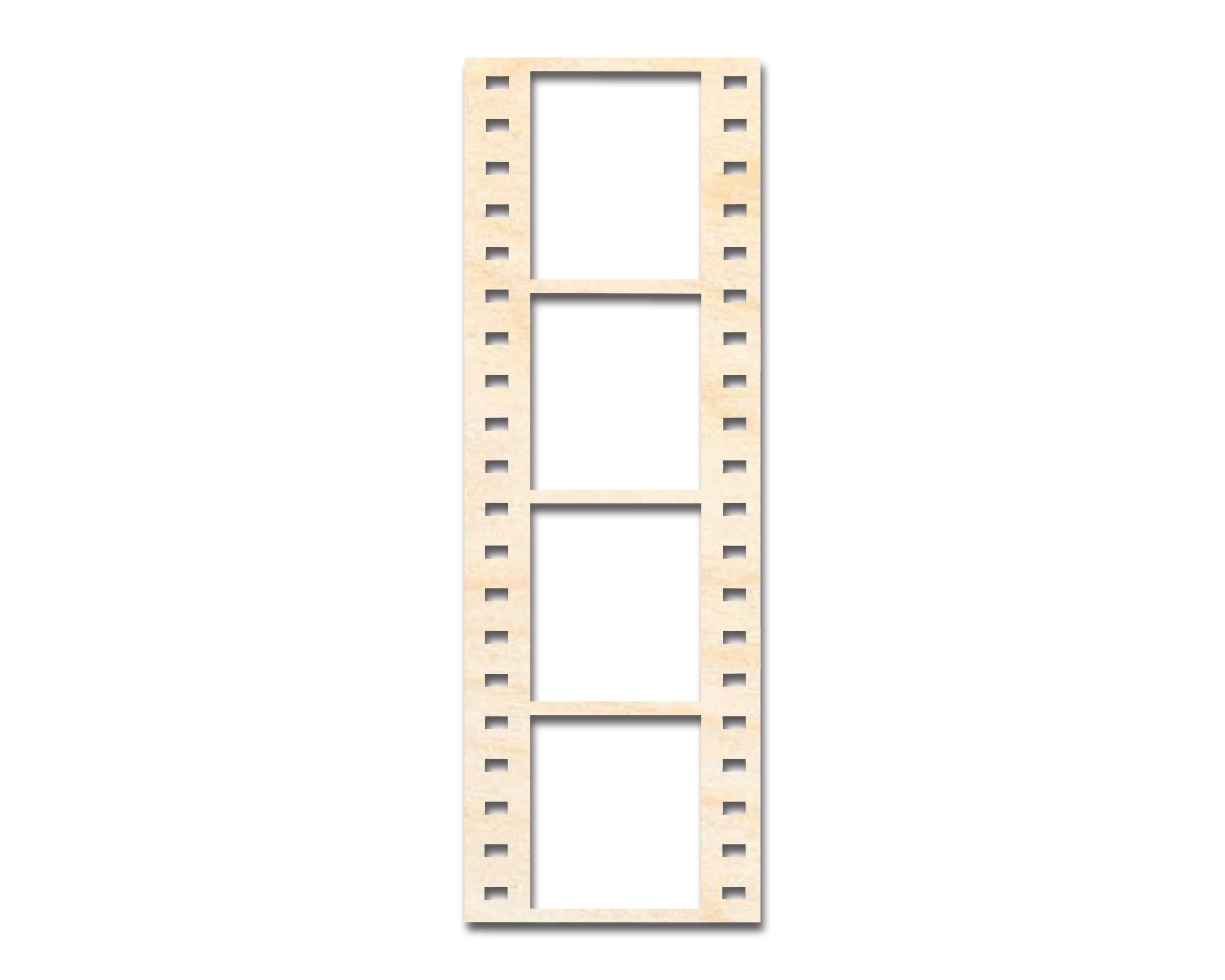 Unfinished Wood Film Strip Shape | DIY Craft Cutout | up to 46" DIY