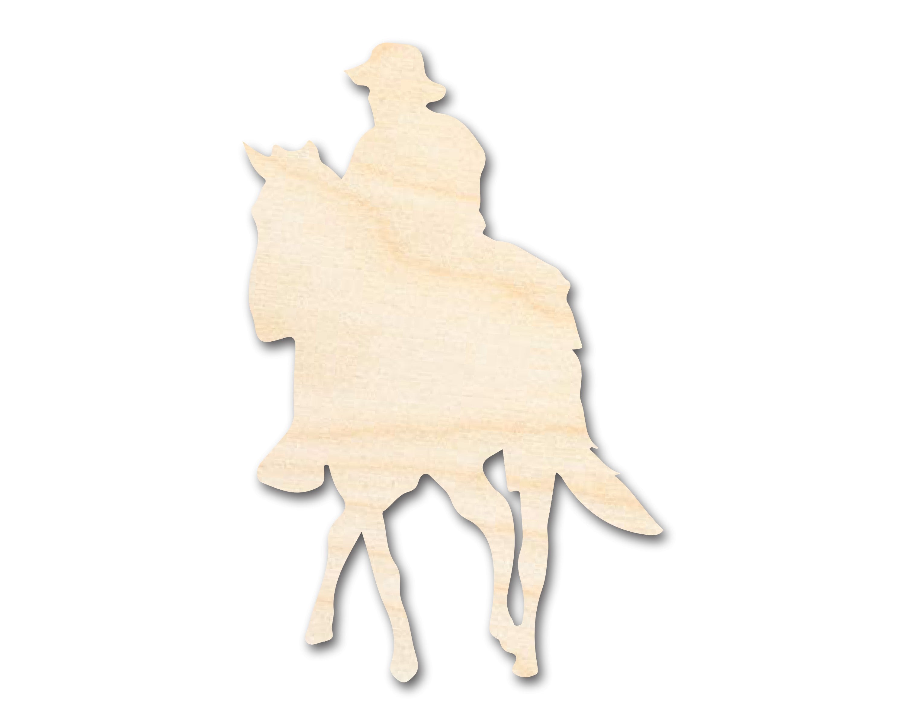 Unfinished Wood Soldier Riding Horse Shape | DIY Craft Cutout | up to 46" DIY