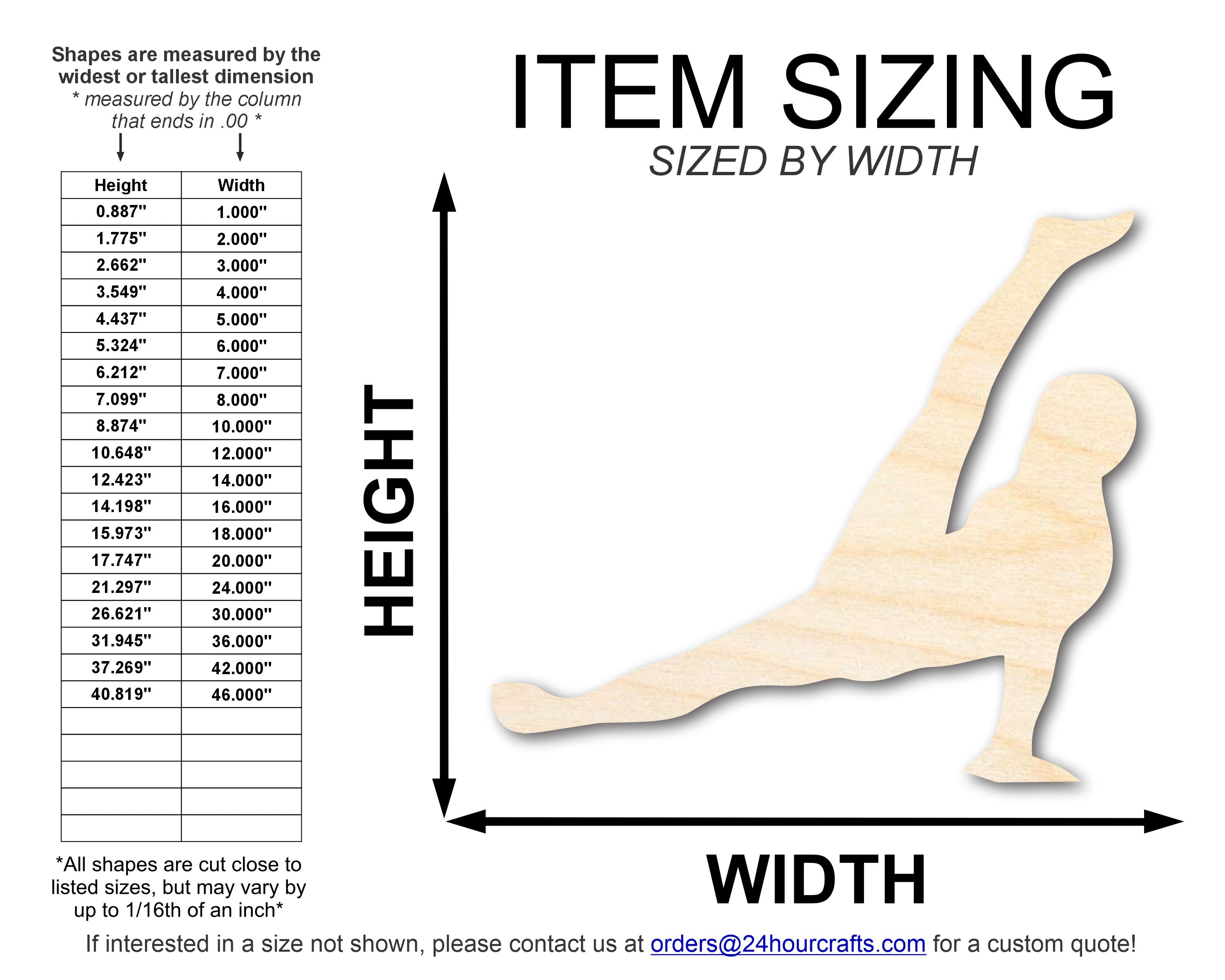 Unfinished Wood Gymnast Windmill Shape | DIY Craft Cutout | up to 46" DIY