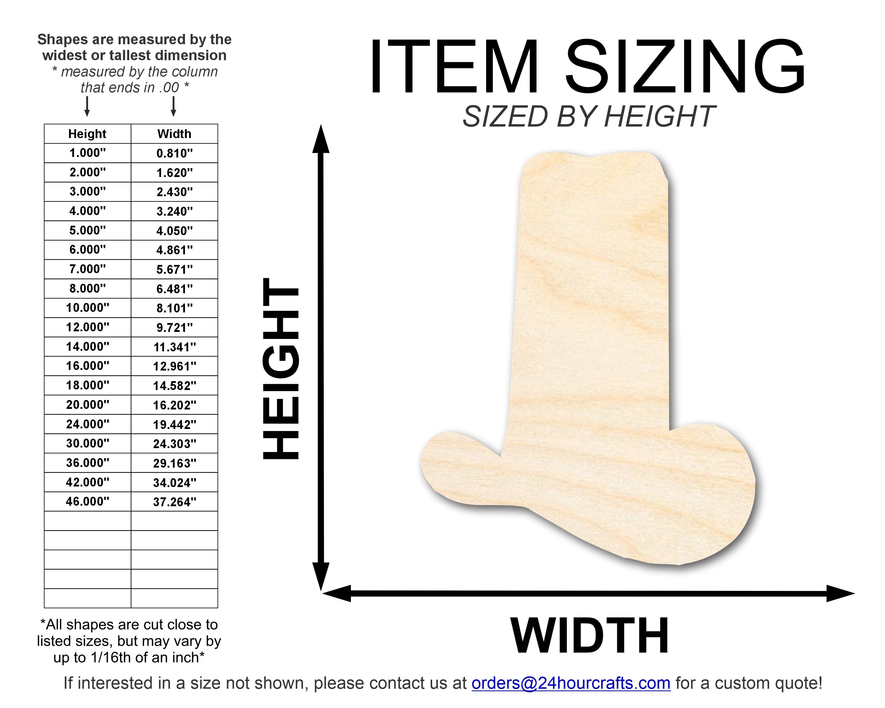Unfinished Wood Comically Tall Cowboy Hat Shape | DIY Craft Cutout | up to 46" DIY