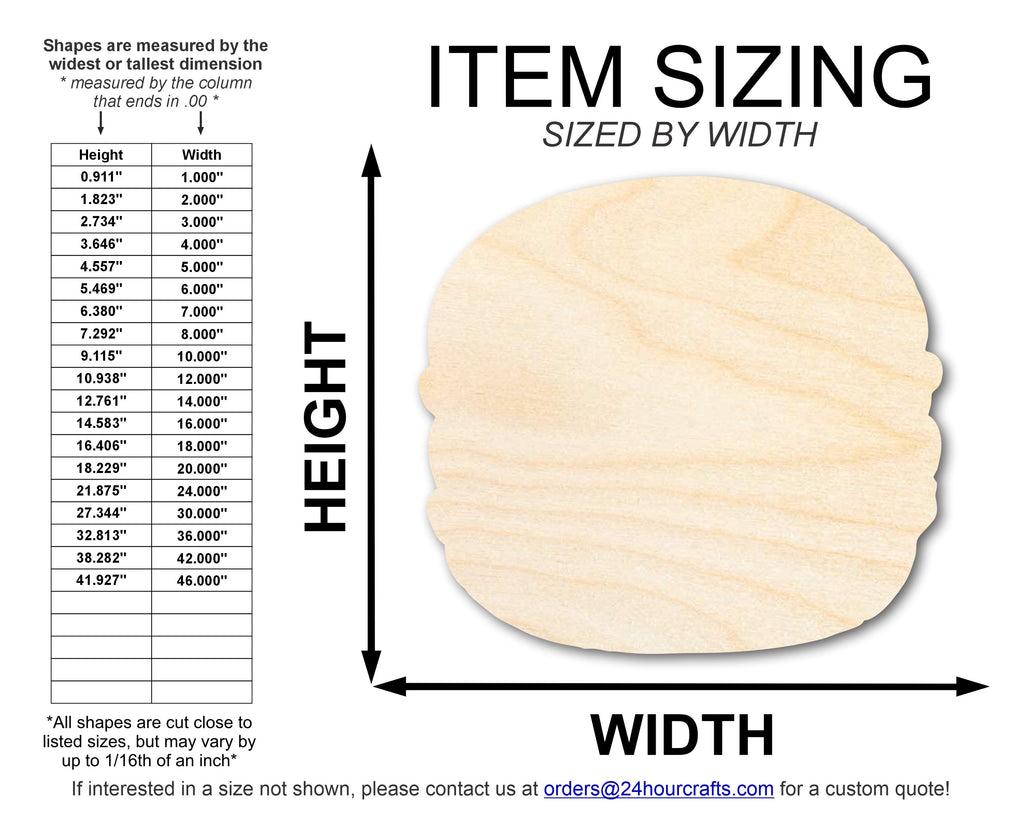 Unfinished Wood Macaron Shape | DIY Craft Cutout | up to 46" DIY