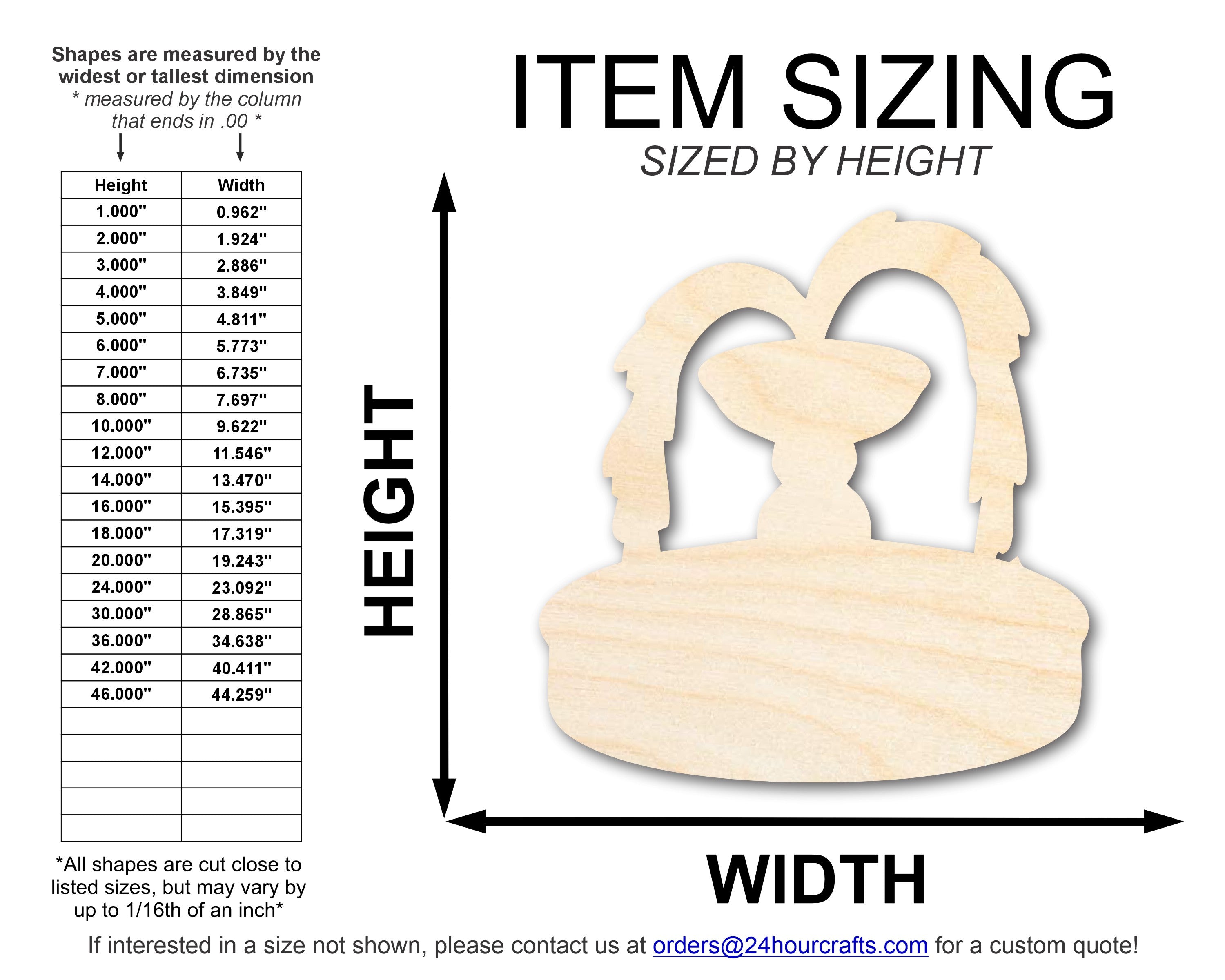 Unfinished Wood Water Fountain Shape | DIY Craft Cutout | up to 46" DIY
