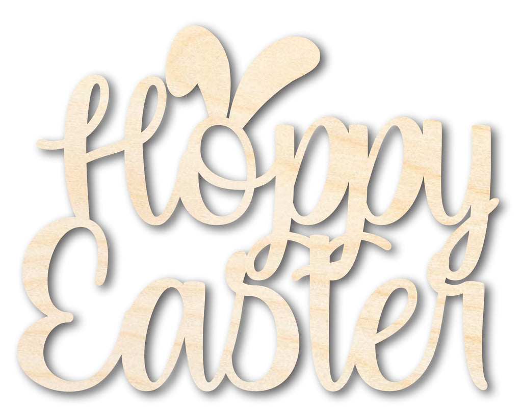 Unfinished Wood Hoppy Easter Shape | DIY Craft Cutout | up to 46" DIY
