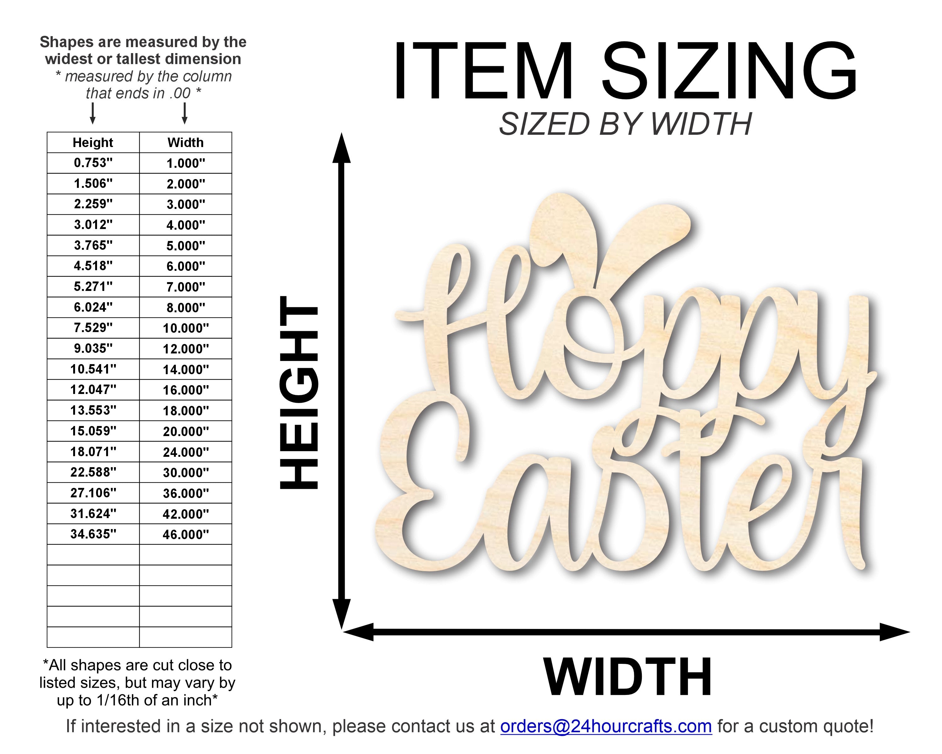 Unfinished Wood Hoppy Easter Shape | DIY Craft Cutout | up to 46" DIY