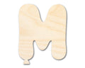 Unfinished Wood Balloon Letter M Shape | DIY Craft Cutout | up to 46" DIY
