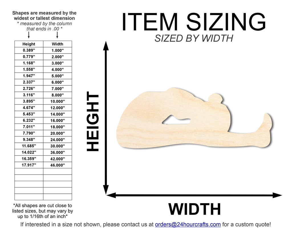 Unfinished Wood Yoga Forward Fold Pose Shape | DIY Craft Cutout | up to 46" DIY