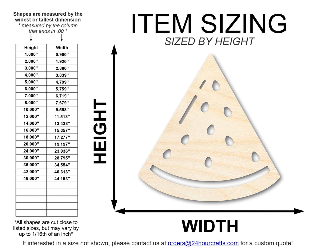 Unfinished Wood Watermelon Slice Shape | DIY Craft Cutout | up to 46" DIY